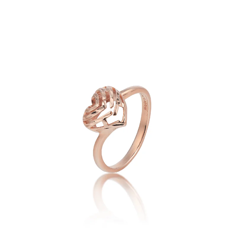 Aloha Heart Ring in Rose Gold - 11mm