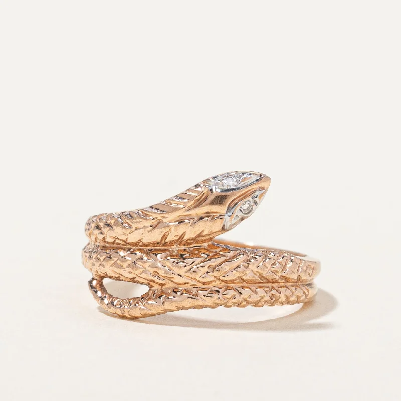 Diamond Snake Ring | 0.01ctw | SZ 4.75 |