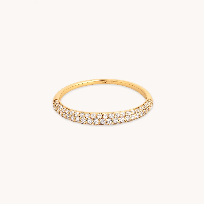 Dome Pavé Ring in Gold