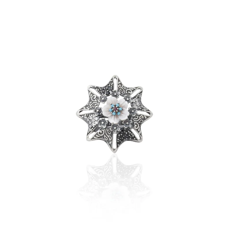 Sterling Silver Floral Desire Girls Ring