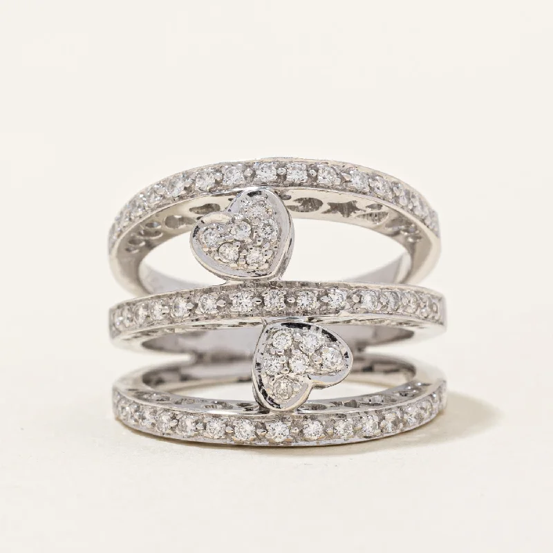 Tiered Diamond Heart Ring | 0.28ctw | SZ 7.25 |