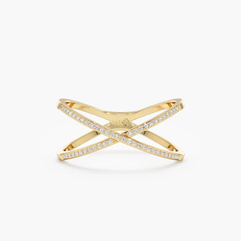 Personalized Jewelry Sale – Meaningful Gifts At Great Prices Diamond X Ring In Solid Gold, Adelyn Personalized Jewelry Sale – Meaningful Gifts At Great Prices Diamond X Ring In Solid Gold, Adelyn