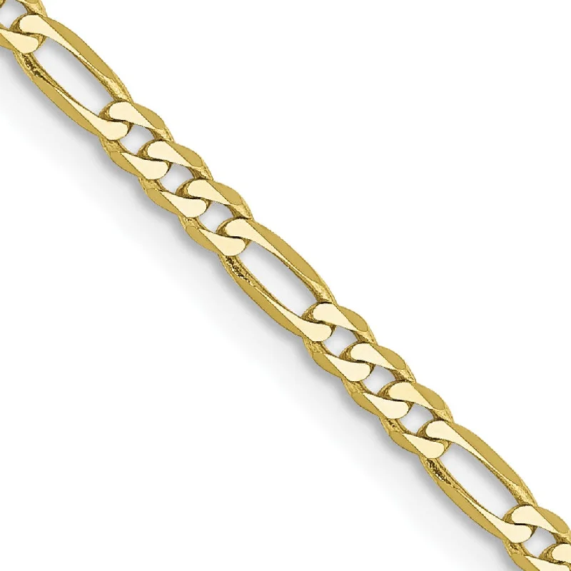 10KT Yellow Gold 20-inch 2.2MM Lobster Clasp Figaro Chain