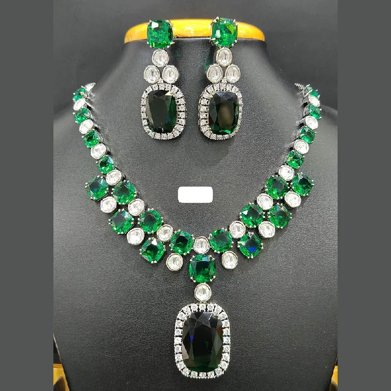 Jewelry Deals That Outshine The Rest Jain Jewellers Silver Plated AD Necklace Set