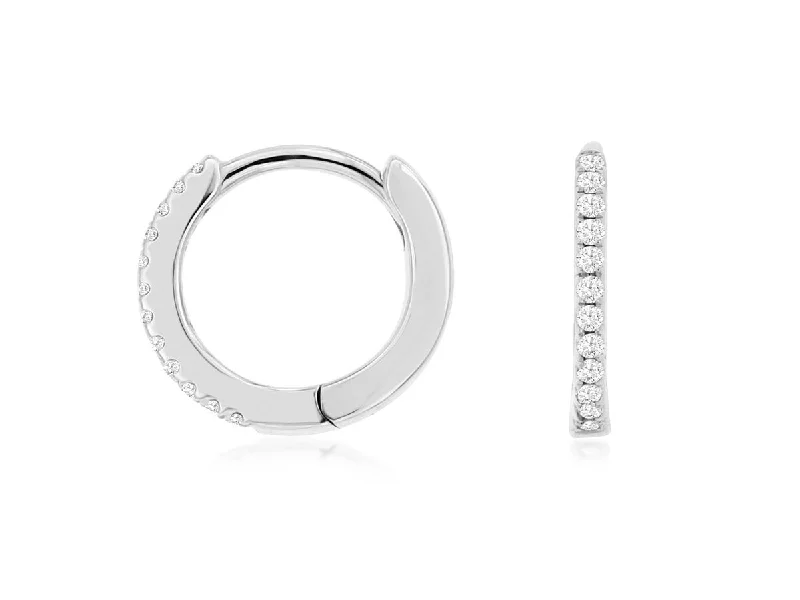 10mm Diamond Hoop Earrings