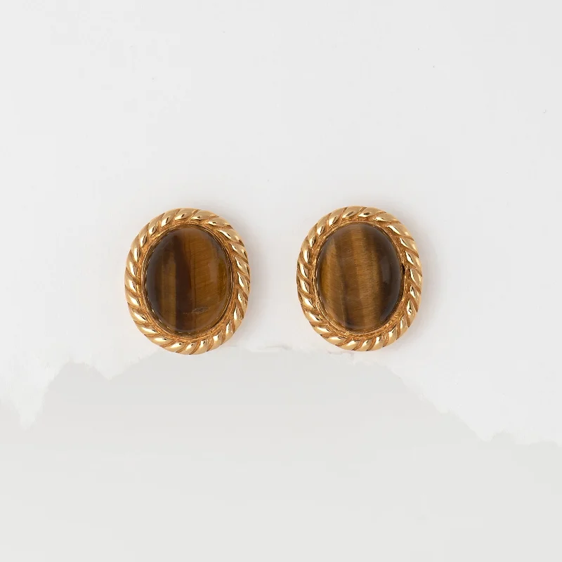 Bruna Tiger Eye Earrings