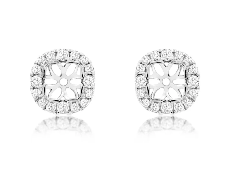 Cushion Shaped Diamond Earring Jackets