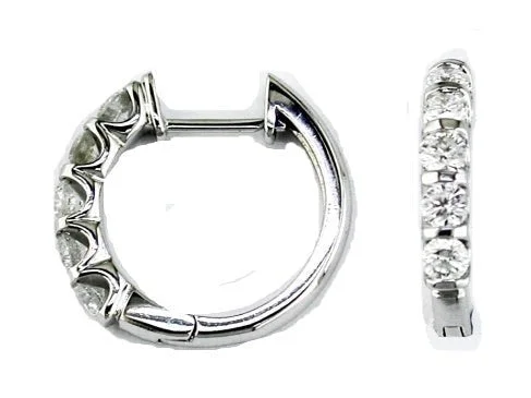 Round Diamond Hoop Earrings