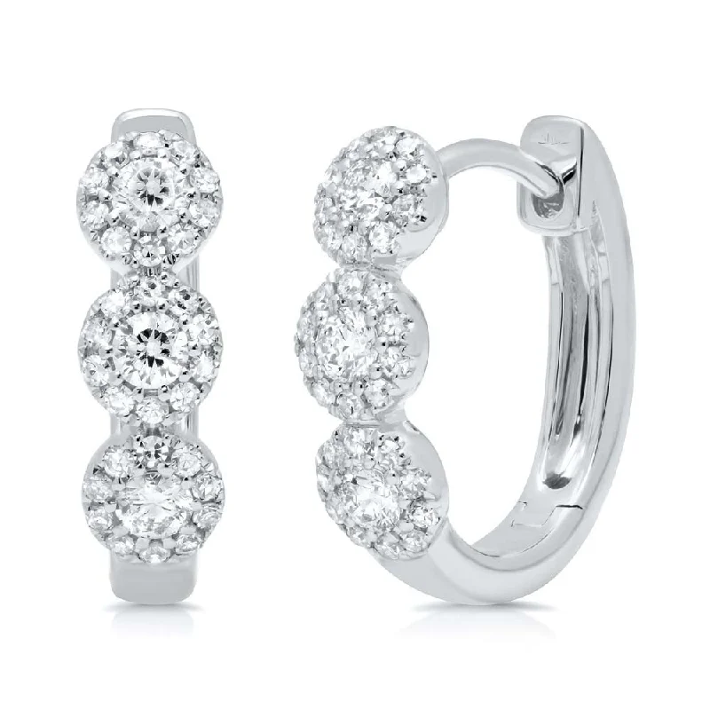 Diamond Huggie Earrings