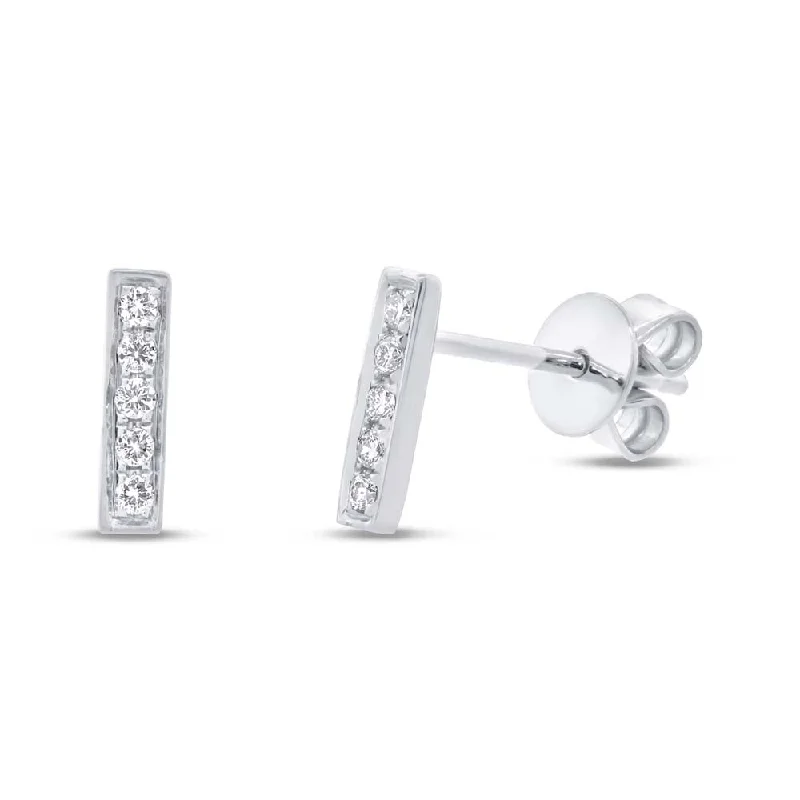 Diamond Bar Earrings