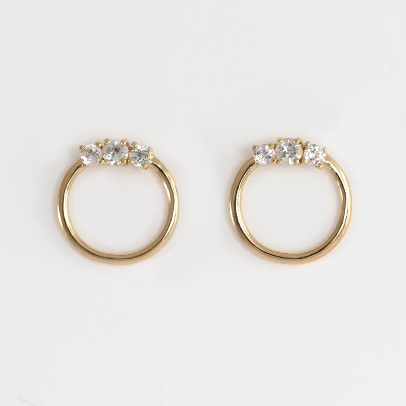 Liz White Topaz Earrings