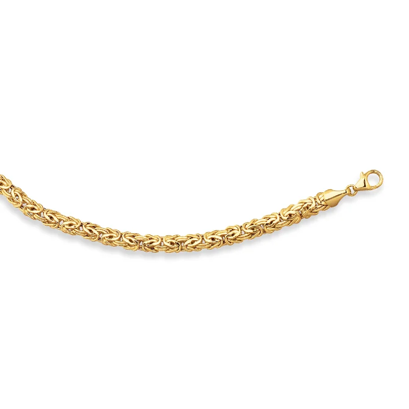 14K Gold 6mm Byzantine Bracelet