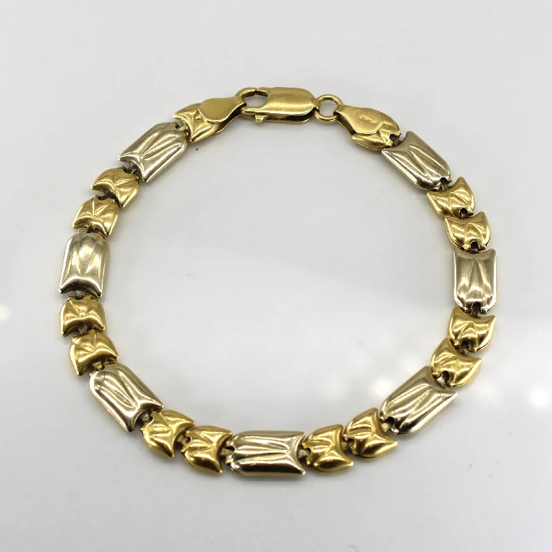 Articulated Two Tone 18k Gold Bracelet | 7.5" |