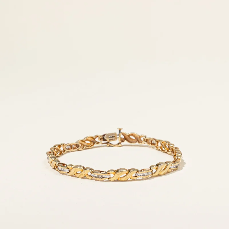 Baguette Cut Diamond Bracelet | 0.32ctw | 7" |