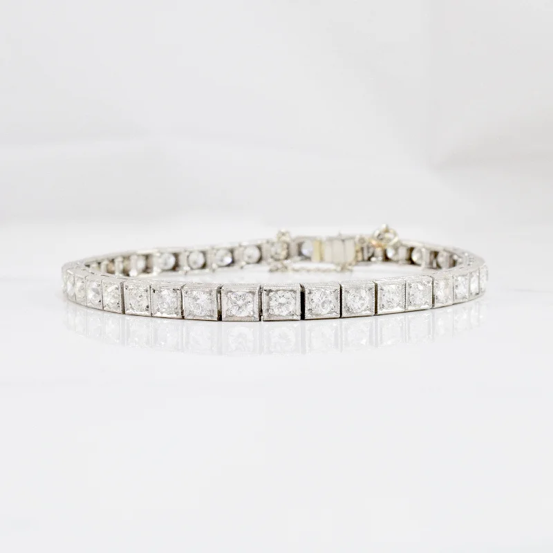 Art Deco Diamond Tennis Bracelet | 5.00ctw | 7" |