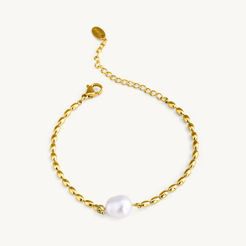 Oval Oasis Gold Chain Bracelet