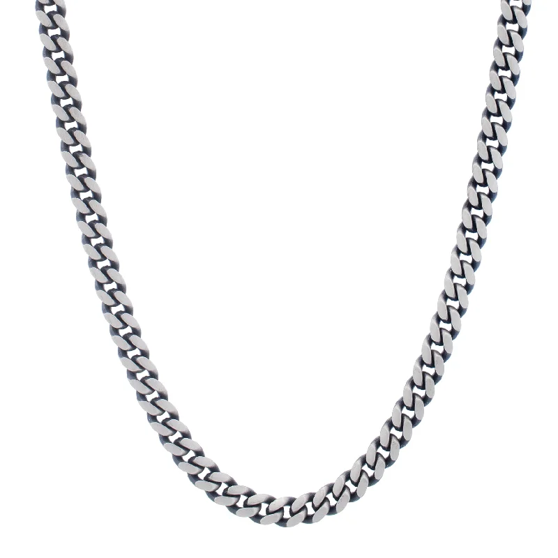 Silver Gun Metal Miami Cuban Chain