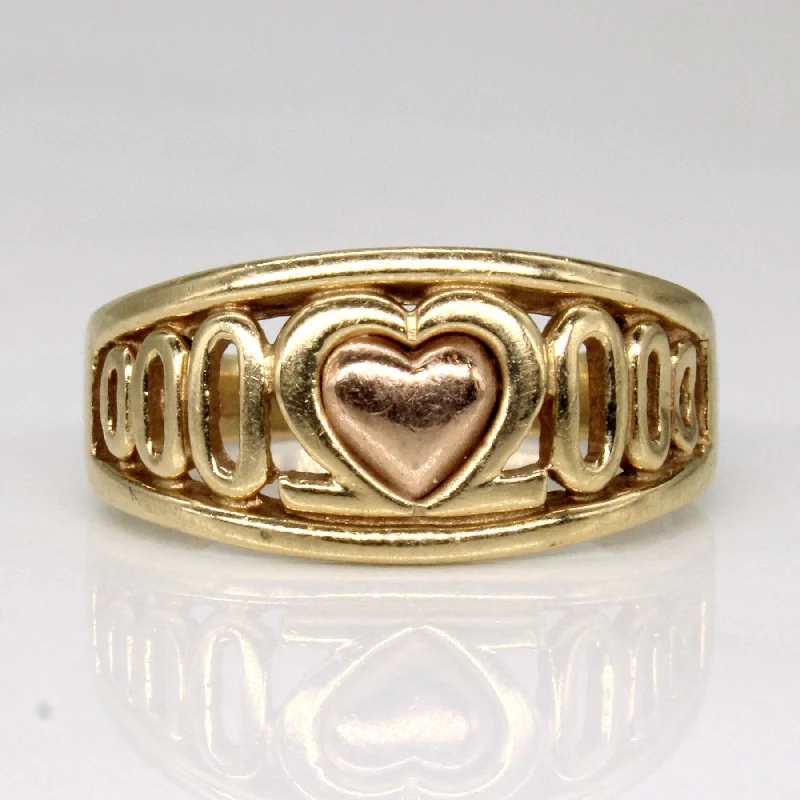 Bold And Beautiful Jewelry Now At Irresistible Prices 10k Two Tone Gold Heart Ring | SZ 5 |