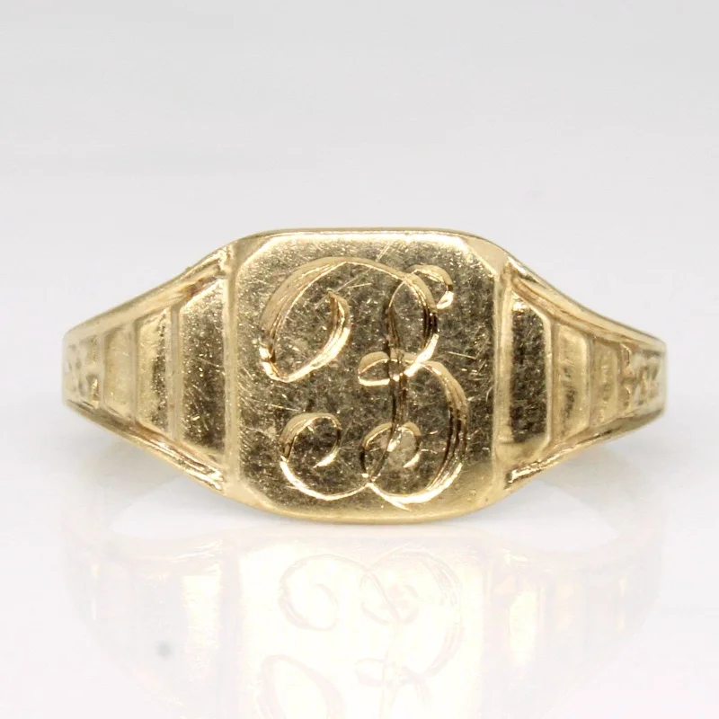 Special Offers On Handcrafted And Designer Jewelry 10k Yellow Gold 'B' Initial Ring | SZ 3.25 |