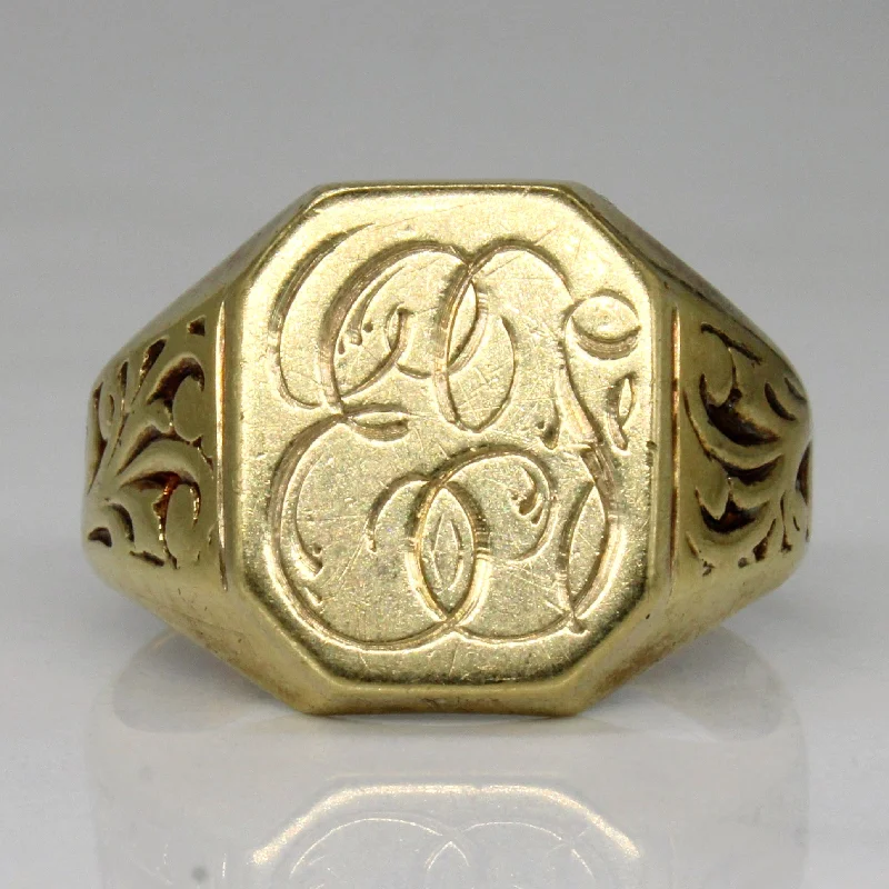 Final Call For Exquisite Jewelry At Reduced Rates 14k Yellow Gold Initial Ring | SZ 7.25 |