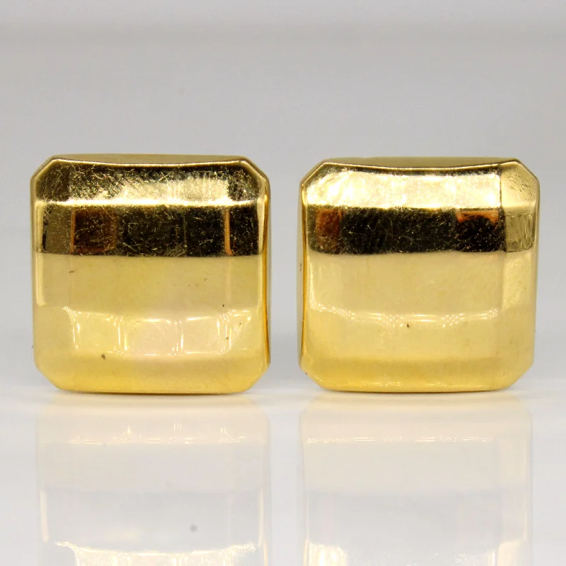 Bohemian-Inspired Jewelry For Free-Spirited Fashion 14k Yellow Gold Square Earrings