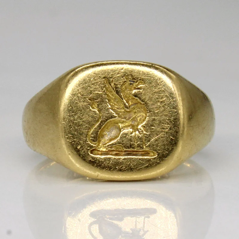 Huge Savings On Timeless Jewelry Collections 18k Yellow Gold Dragon Ring | SZ 4.75 |