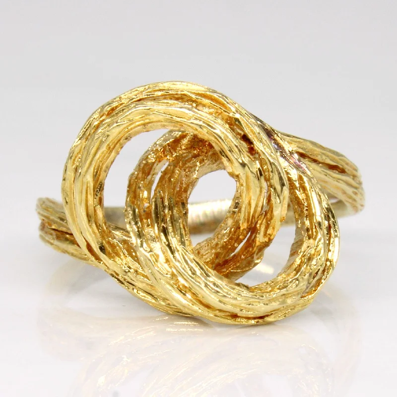 Exclusive Online Discounts On Stylish Jewelry 18k yellow Gold Knot Ring | SZ 5.75 |