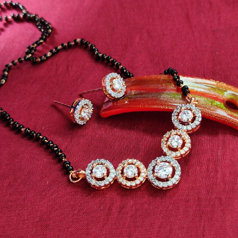 Gorgeous Jewelry, Limited-Time Savings Aamrapali Rose Gold Plated Austrian Stone Mangalsutra