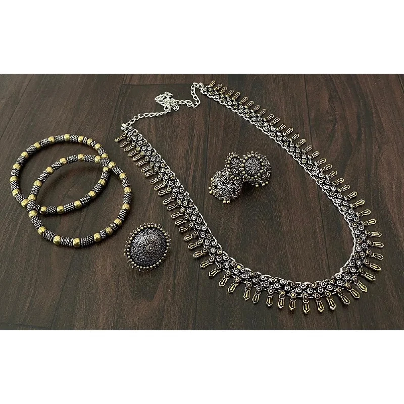 Shop Dazzling Jewelry At The Best Prices Akruti Collection Oxidised Plated Jewellery Combo Set