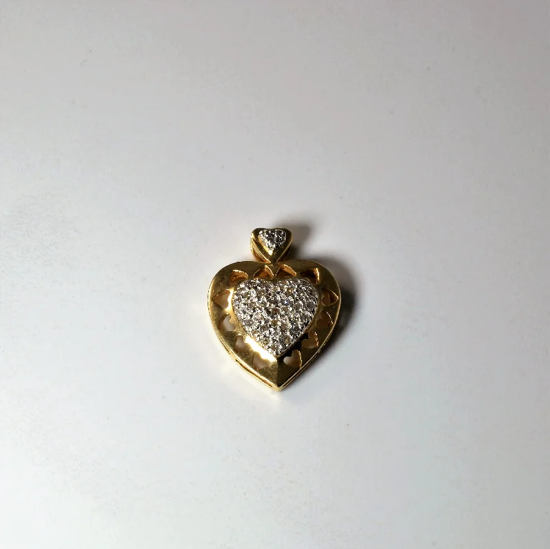 Shop Stylish Jewelry Now And Save Big Pave Diamond Heart Pendant | 0.19ctw |