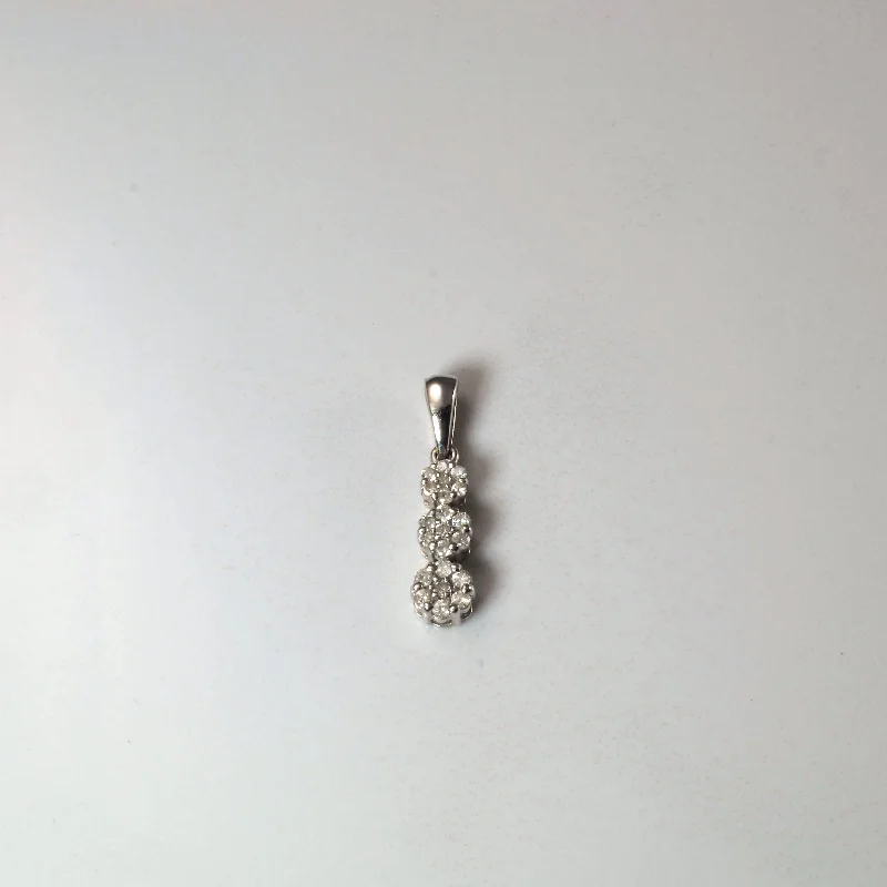 Triple Cluster Diamond Pendant | 0.18ctw |