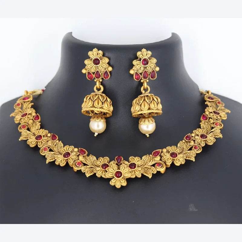 Premium Jewelry Now Available At Special Discounts Corbeda Fashion Gold Plated Pota Necklace Set