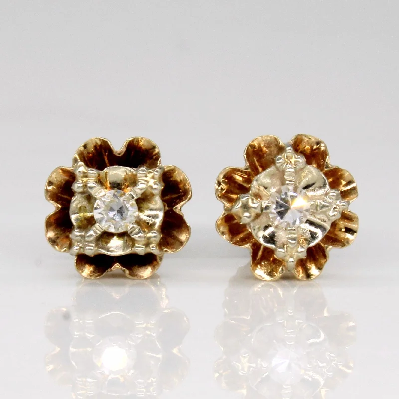 Premium Diamond Jewelry For Unforgettable Moments Diamond Flower 14k Earrings | 0.10ctw |