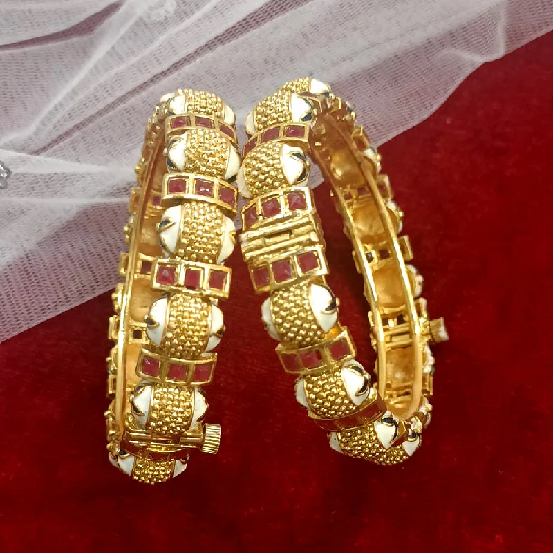 Exclusive Jewelry Sale – Shine For Less Exotica Collection Gold Plated Pota Stone Openable Kada