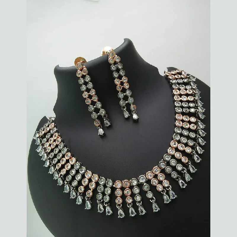 High-End Jewelry, Now More Affordable Than Ever Kavita Art 2 Tone Plated Austrian Stone Necklace Set