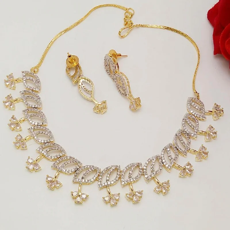 Flash Jewelry Sale – Get Stunning Pieces At Low Prices Manisha Jewellery Gold Plated AD Necklace Set