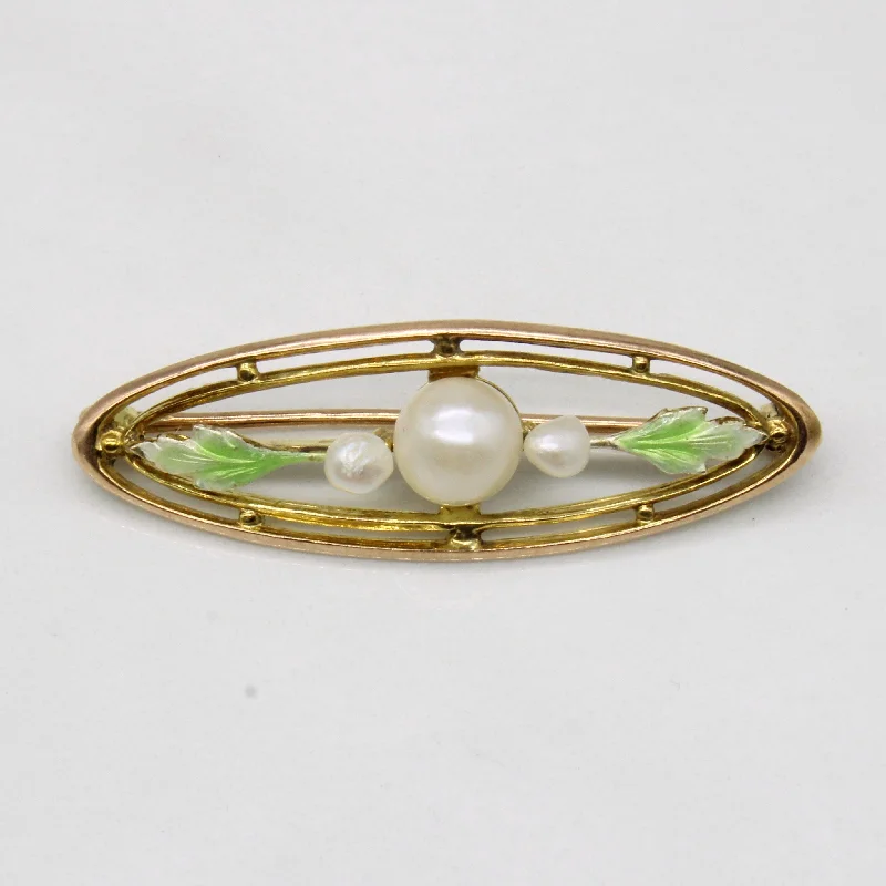 Jewelry Clearance Sale – Final Reductions Pearl & Enamel Brooch