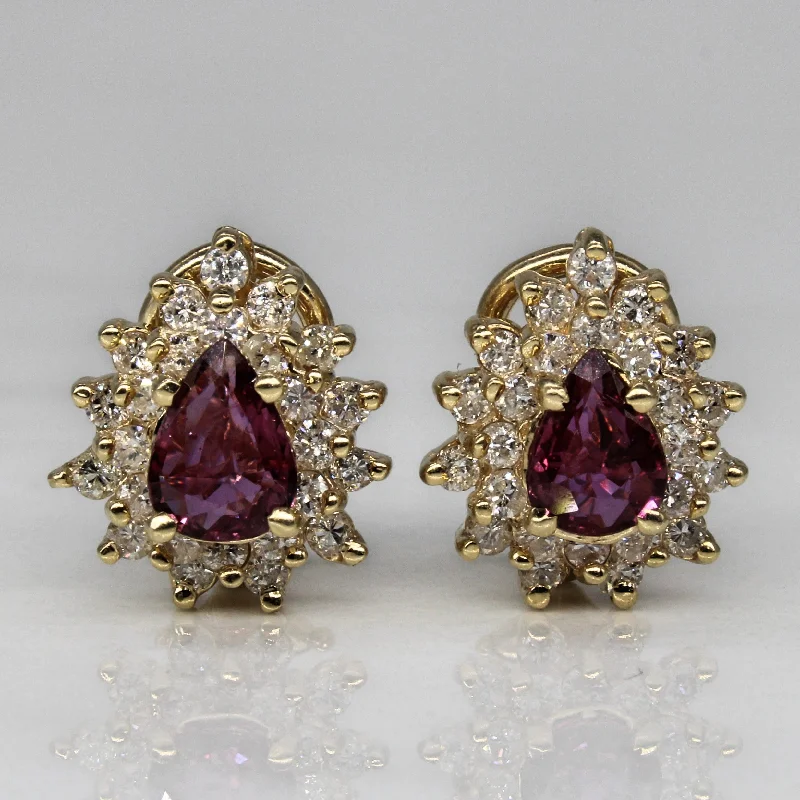 Trending Jewelry Styles Now At Limited-Time Discounts Ruby & Diamond Cluster Earrings | 0.86ctw, 0.55ctw |