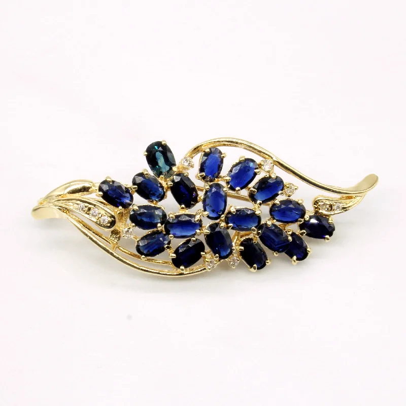 Get Your Favorite Jewelry At The Best Price Sapphire & Diamond Modified Brooch & Pendant | 3.42ctw, 0.05ctw |