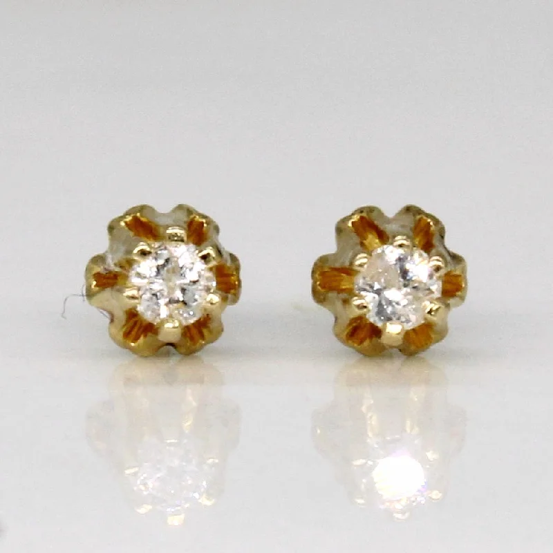 Get The Jewelry You Love At A Price You Love Small Diamond Belcher Set 14k Earrings | 0.04ctw |