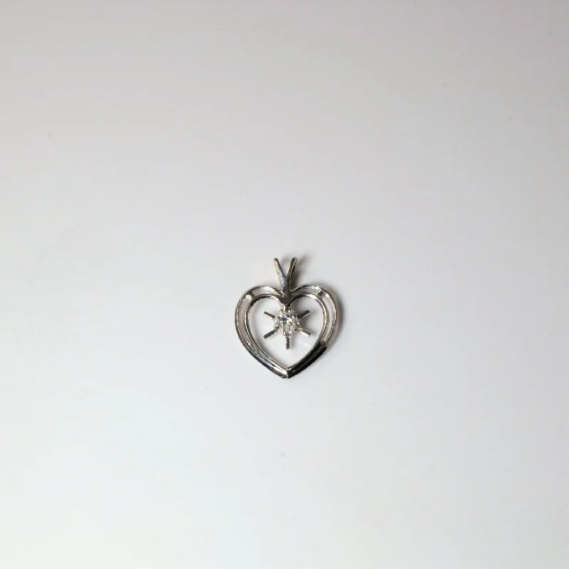 Discounted Jewelry For A Glamorous Look Belcher Set Diamond Heart Pendant | 0.05ct |