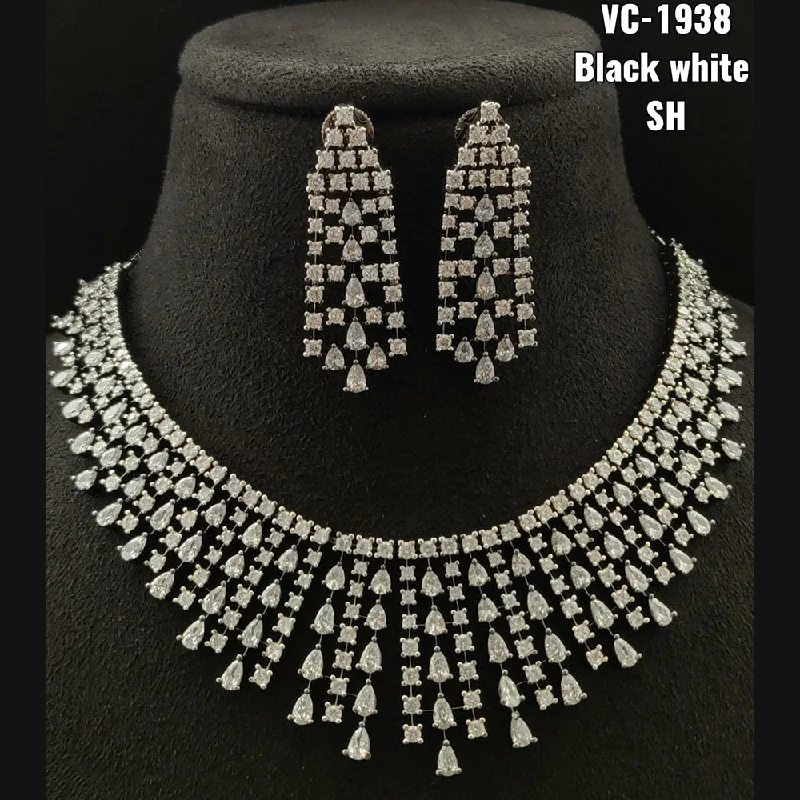 Limited-Time Offer On Elegant Jewelry Pieces Vivah Creations Oxidised Plated AD Stone Necklace Set